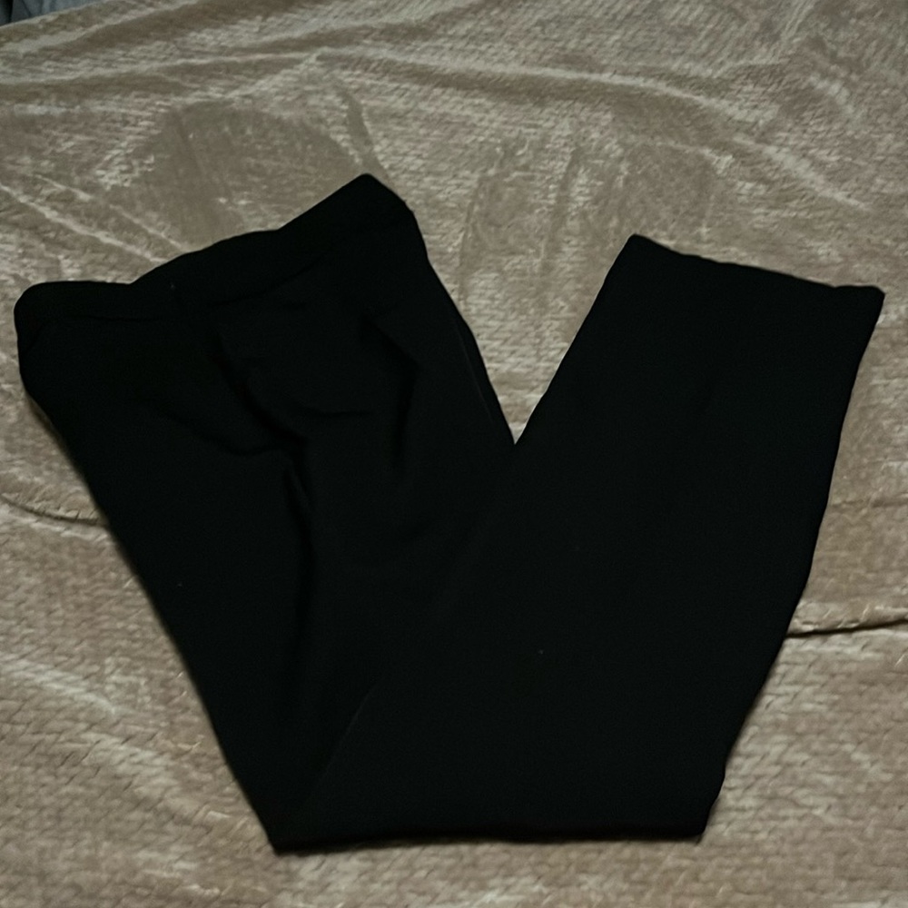 Princess Polly black pants side zipper seams in middle of leg also on back size4